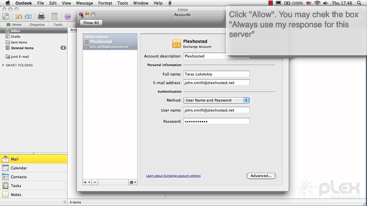 Configure Mac Os X Mail For Exchange